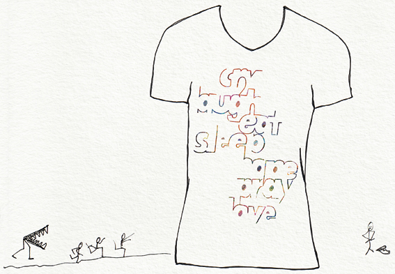 Anna Cull quake tee sketch