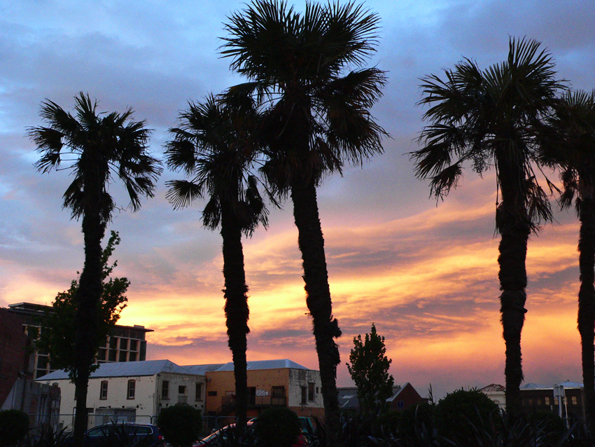 Red sky at night, original photo – Christchurch, 2012.