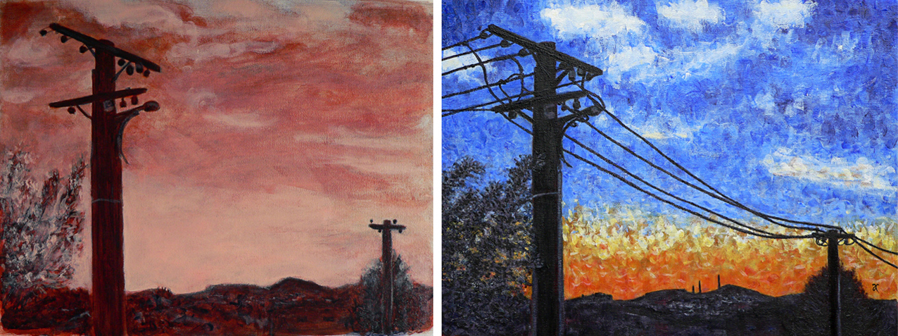 Between the lines – underpainting and final