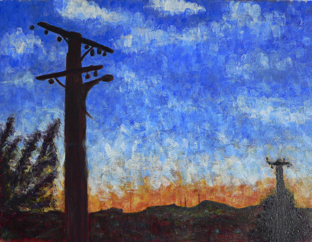 Work in progress #3 – continuing to build up colour, adding details and texture 