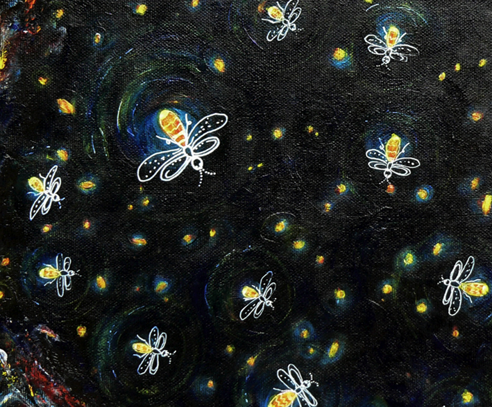 In the art cave – acrylic on canvas (detail), 2013