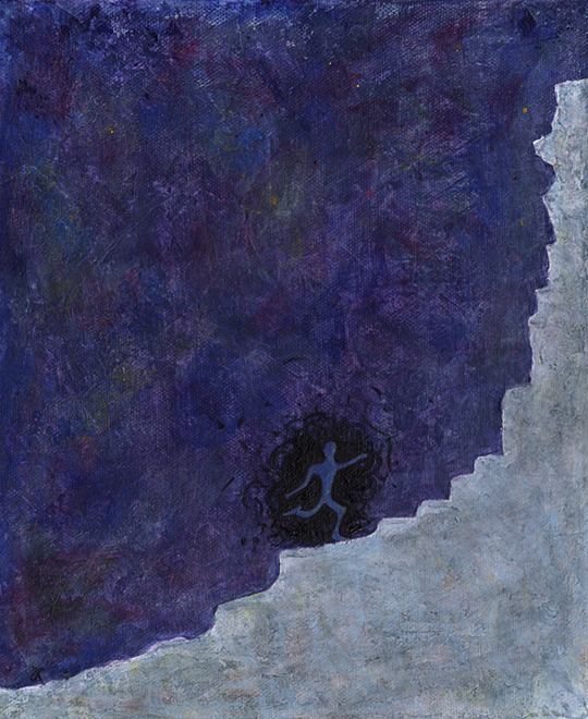 Runner – acrylic on canvas, 305 x 255 mm, 2013