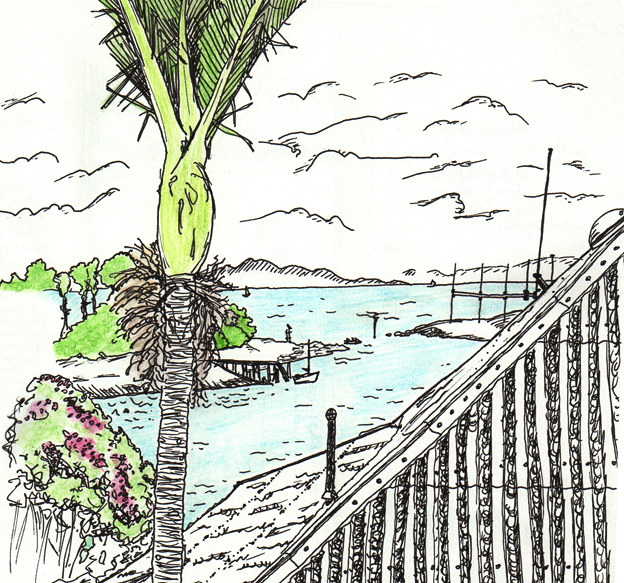 Villa 10, detail – ink and watercolour, sketchbook, 2009