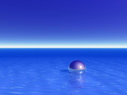 Silver ball — digital art, 2002