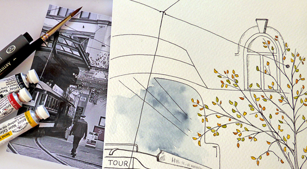 Tram photograph and WIP