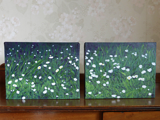 Diptych of Daisies — SOLD