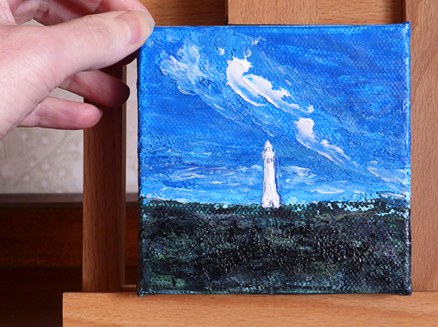 Lighthouse – acrylic on canvas,102 x 102 mm, 2014