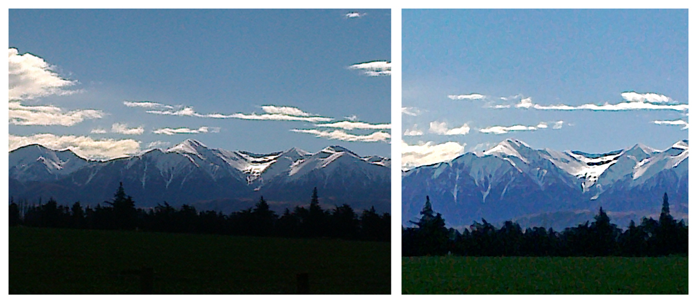 Southern Alps, Oxford, original photo, 2012 — Cropped and Photoshopped photo, 2014