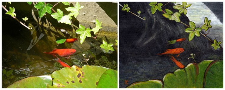 Gold – acrylic on paper, 2013