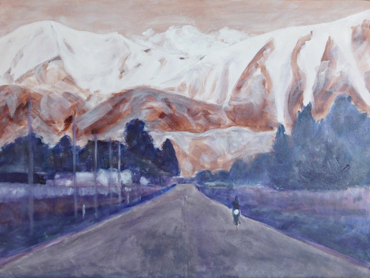 On the road again, WIP – acrylic on canvas