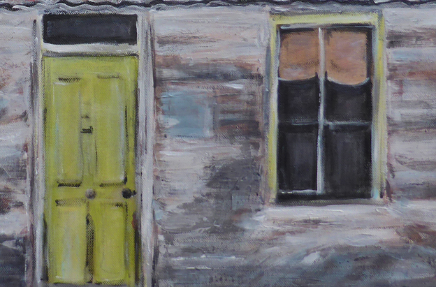 Tin roof rusted – door detail