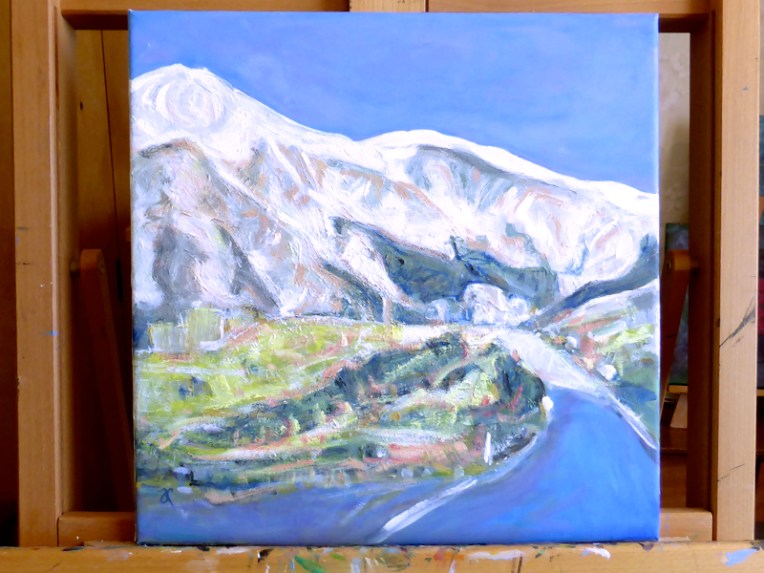 Summer Somewhere – acrylic on canvas, 405 x 405 mm, 2017