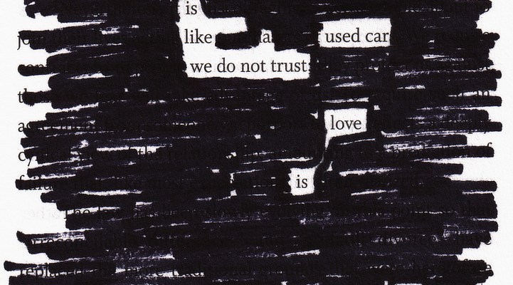 redacted text poem by Anna Cull