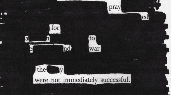 redacted text poem by Anna Cull