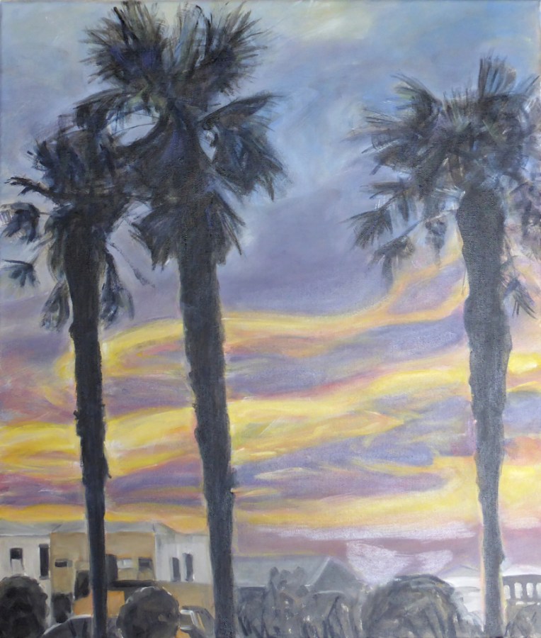 work in progress adding colour to the clouds and landscape